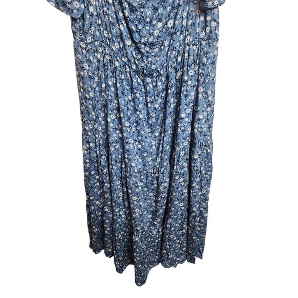 BloomChic Ditsy Floral Pocket Square Neck Shirred Ruffles Dress 2X, NWT - Picture 5 of 7